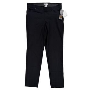 89th + Madison Dress Pants Womens Large Black Ponte Skinny Pull On W0567AM2189